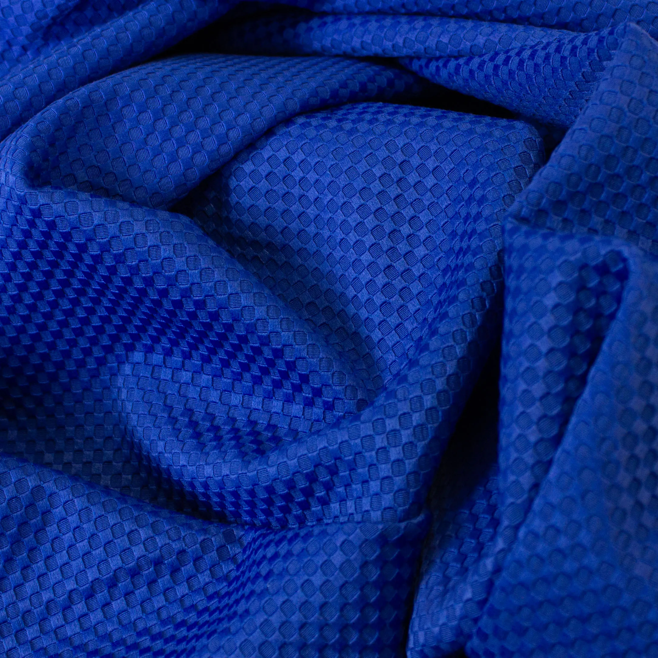 Licht elastische piqué in katoen / polyester mengeling - blauw - A La Ville
